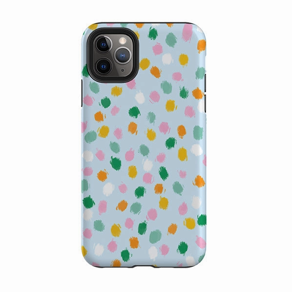 iPhone Tough Case - Spotty Co-Ordinate By Lee Foster Wilson Gradient Finish Smooth Surface Layer