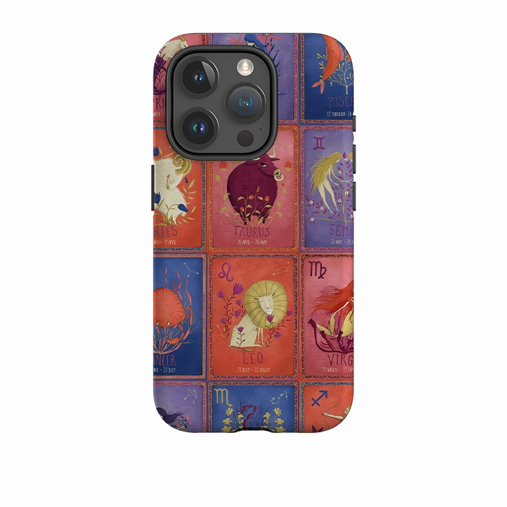 Enhanced grip Classic Finish iPhone Tough Case - Zodiac By Maja Lindberg