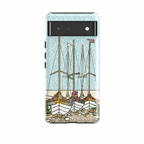 Luxury Shine Hard Shell Google Tough Case -  Boats At Rest By Amelia Bowman