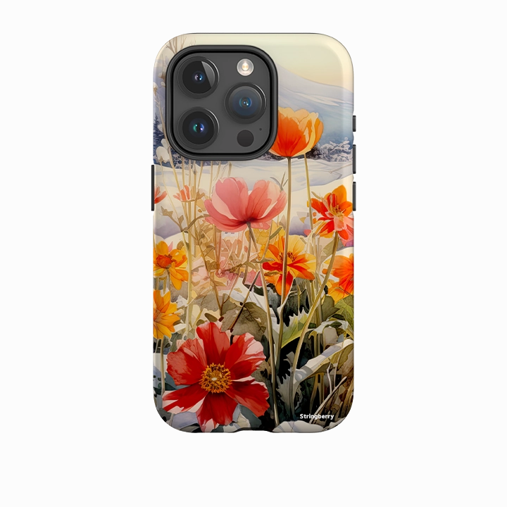iPhone Tough Case - Winter Wild Flowers II Vibrant Finish