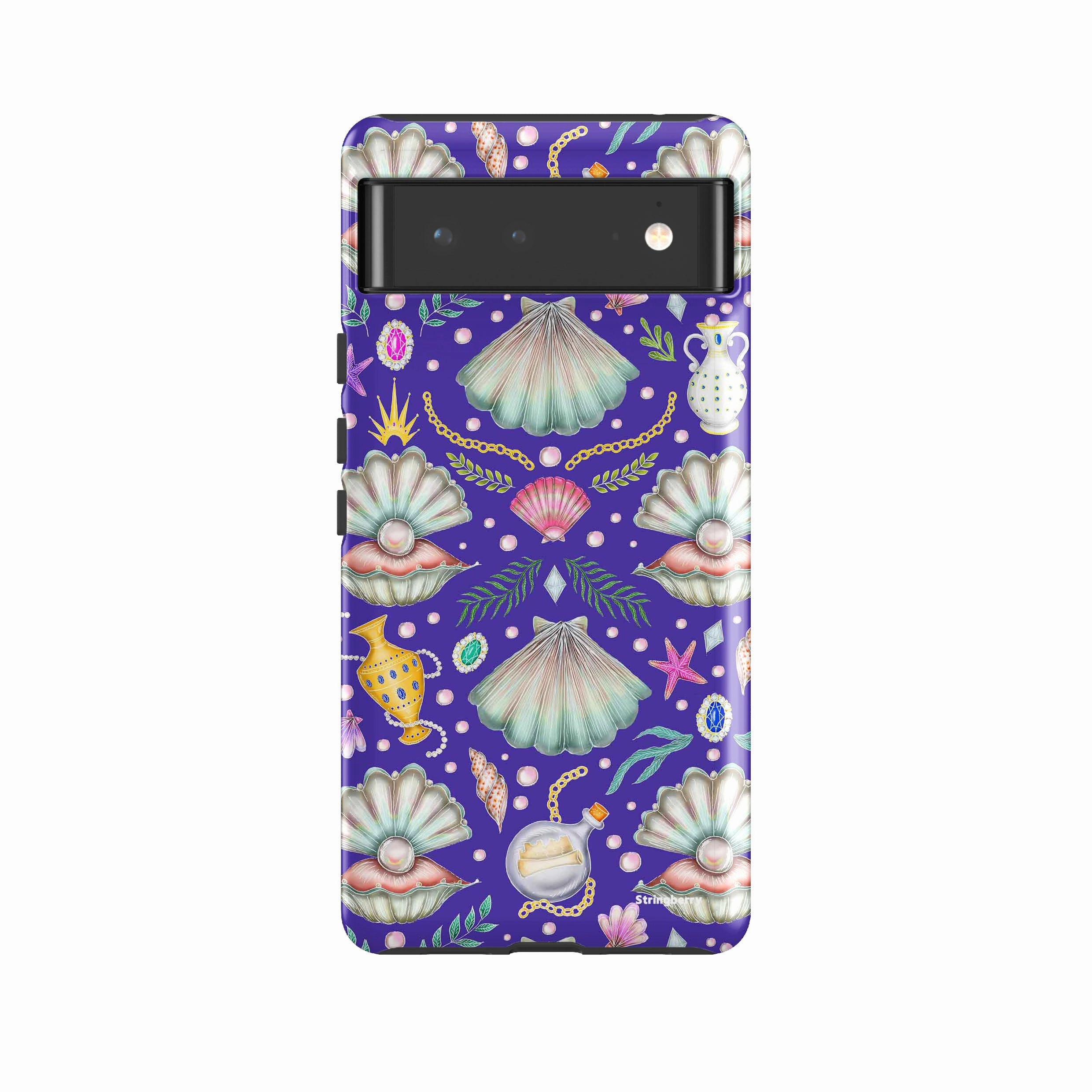 Google Tough Case -  Google Pixel Case Pearl's Fantasy Indigo By Catherine Rowe Desk Companion Polished Look