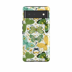 Protective Material Google Tough Case -  Green Butterflies By Maja Lindberg
