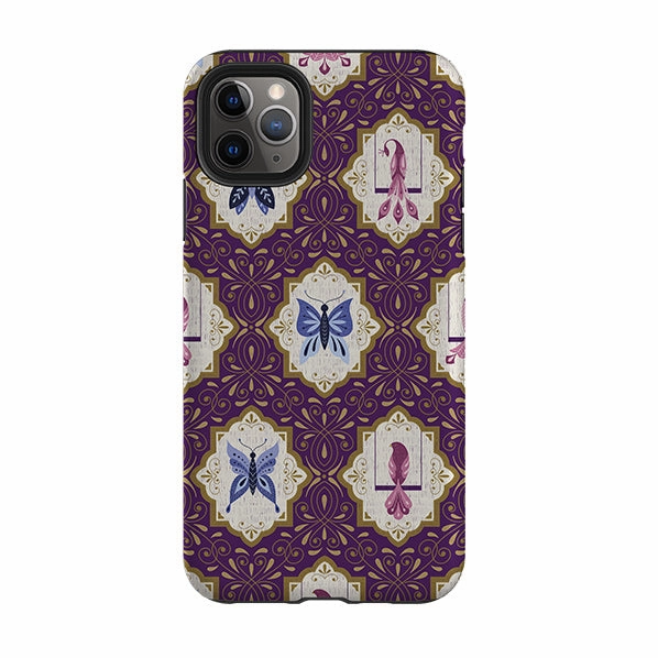 iPhone Tough Case - Wingframes Purple By Jenny Zemanek Bold colors Luxury Shine