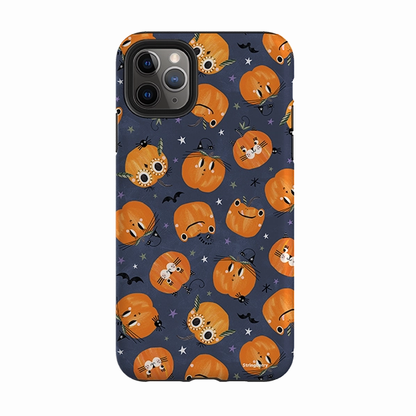 Smooth Protection iPhone Tough Case - Halloween Pumpkin Dark By Ali Brookes