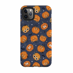 Smooth Protection iPhone Tough Case - Halloween Pumpkin Dark By Ali Brookes