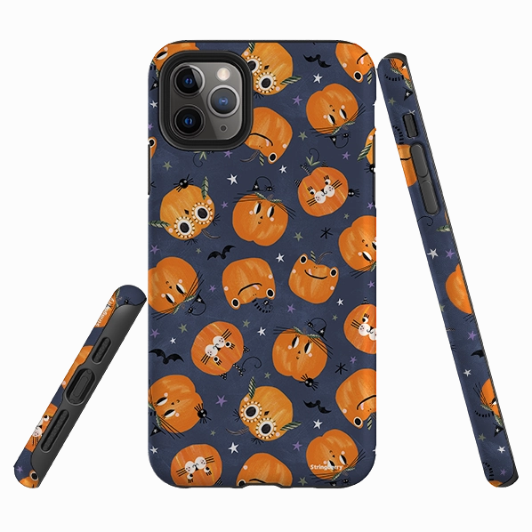 Impact Resistant Outdoor Adventure iPhone Tough Case - Halloween Pumpkin Dark By Ali Brookes