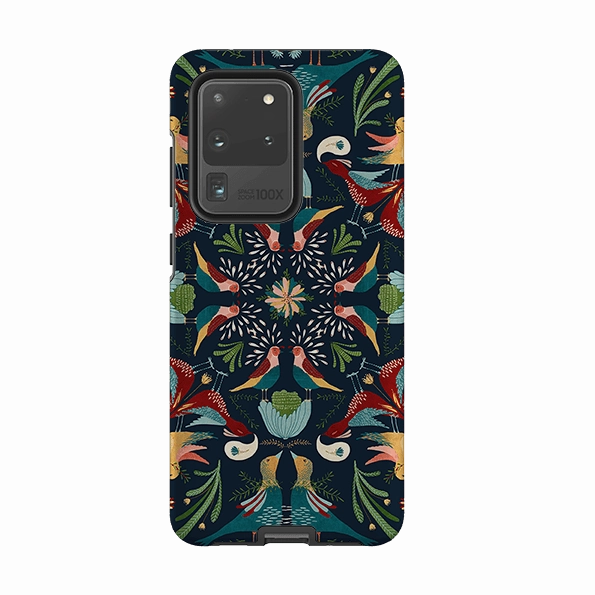 Luxury Surface Layer Luxury Style Samsung Tough Case - Navy Hanky By Katherine Quinn