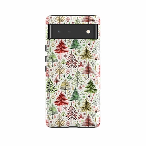 Google Tough Case -  Xmas Trees By Elisabeth Haager Durable Texture Finish Soft Grip
