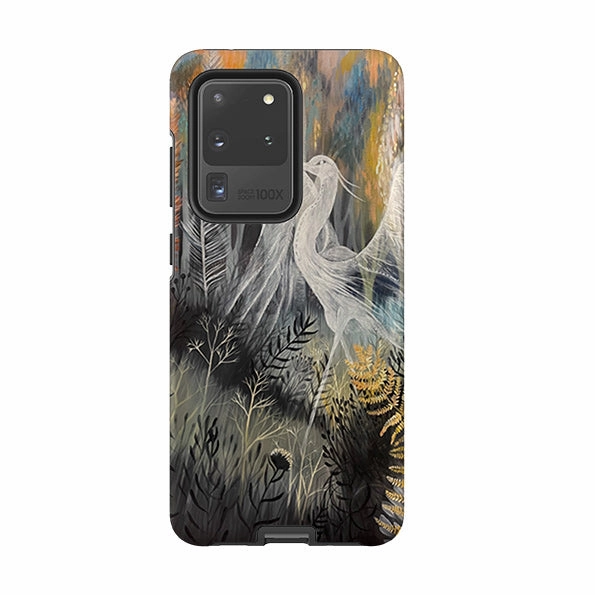 Glossy Look Flexible Texture Samsung Tough Case - Ghost Heron By Mia Underwood