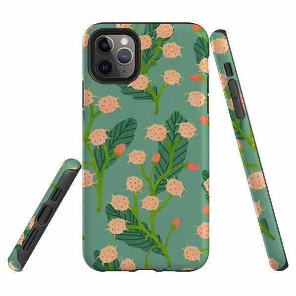 iPhone Tough Case - Summer Seeds Teal By Katherine Quinn Vibrant Finish