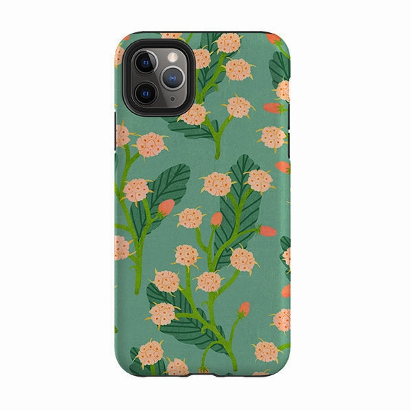 Protective Form Fit iPhone Tough Case - Summer Seeds Teal By Katherine Quinn