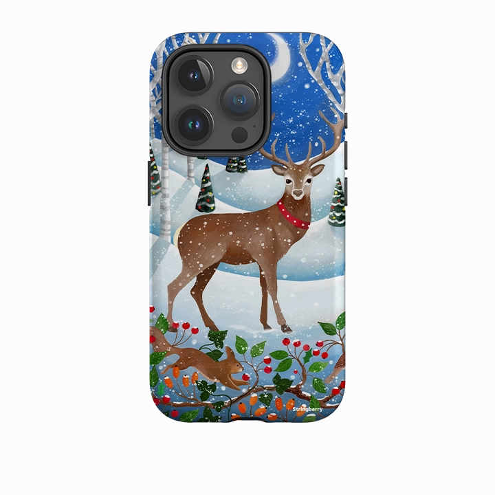 Perfect Fit Vibrant Colors iPhone Tough Case - Deer By Bex Parkin