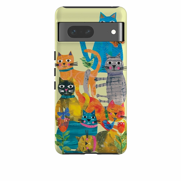 Everyday Look Textured Surface Google Tough  Case - Cat Party By Tracey English