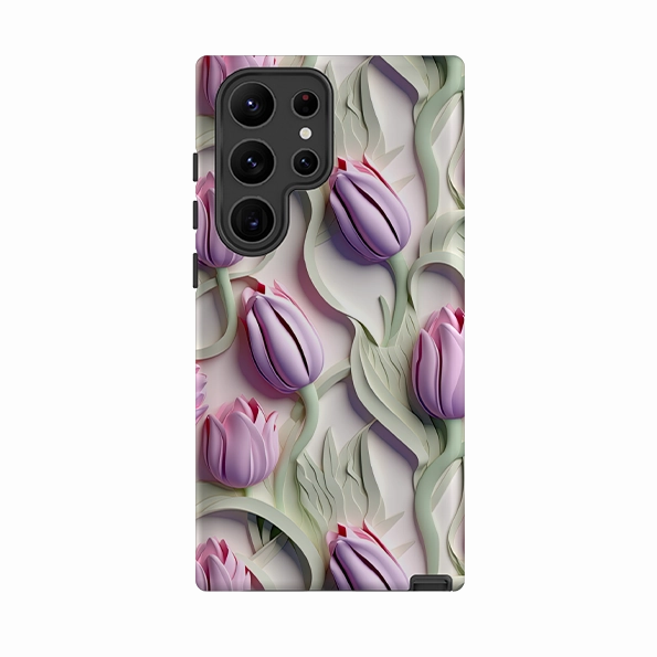 Luxury Layer Texture Minimal Style Samsung Tough  Case - Giethoorn Tulips