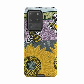 Minimal Cover Samsung Tough Case - Bees And Sunflower By Kate Heiss