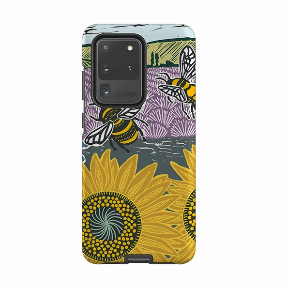 Minimal Cover Samsung Tough Case - Bees And Sunflower By Kate Heiss