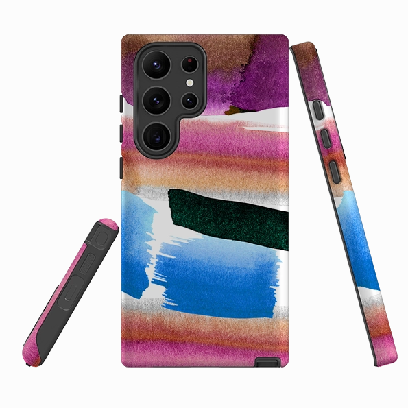 Samsung Tough Case - Sunset Painting By Kitty Joseph Classic Texture