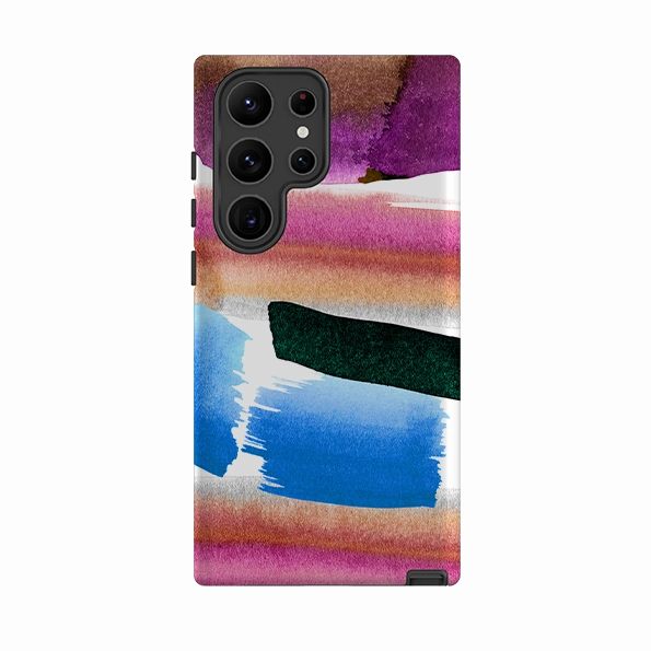 Soft Edge Texture Minimal Protection Samsung Tough Case - Sunset Painting By Kitty Joseph