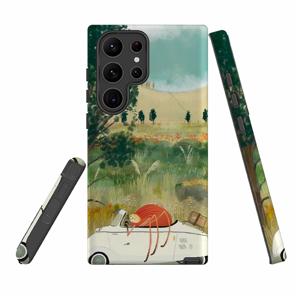 Modern Style Minimal Pattern Samsung Tough Case - Happy Travels By Katherine Quinn