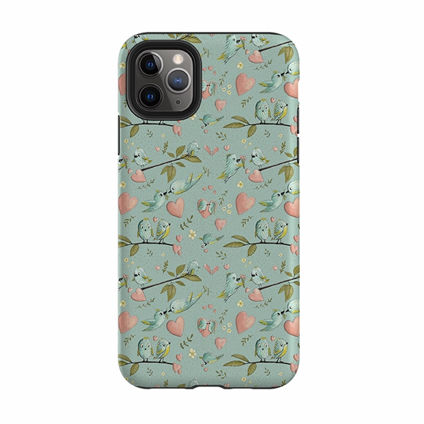 iPhone Tough Case - Love Is In The Air Pattern By Maja Lindberg Gloss Touch Comfort Texture Finish
