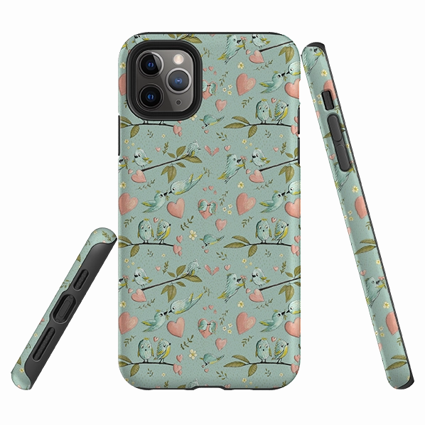 iPhone Tough Case - Love Is In The Air Pattern By Maja Lindberg Rugged Design Style