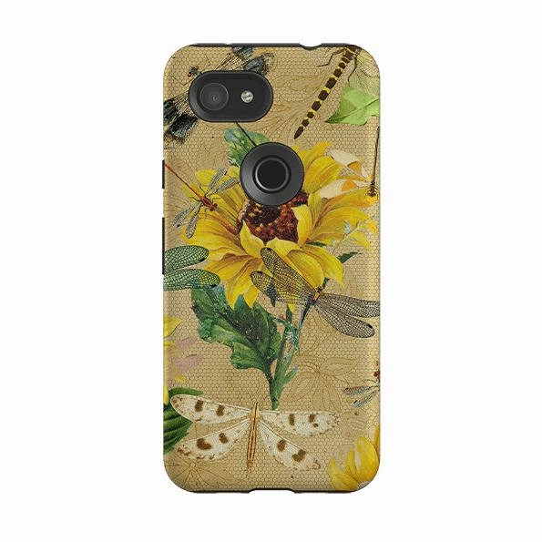 Protective Fit Google Tough Case -  Dragonflies And Sunflowers