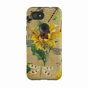 Protective Fit Google Tough Case -  Dragonflies And Sunflowers