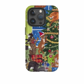 iPhone Tough Case - Christmas Cats By Caroline Bonne Muller Luxury Pattern Versatile Accessory