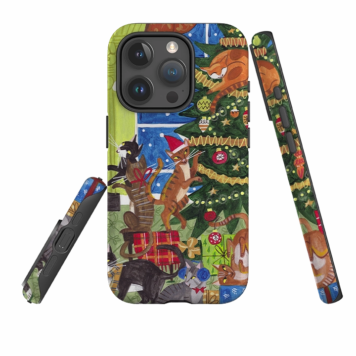 iPhone Tough Case - Christmas Cats By Caroline Bonne Muller Compact Structure