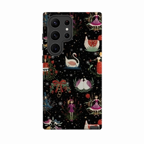 Rugged Build Durable Edge Finish Samsung Tough Case - Twelve Days Black By Maja Lindberg