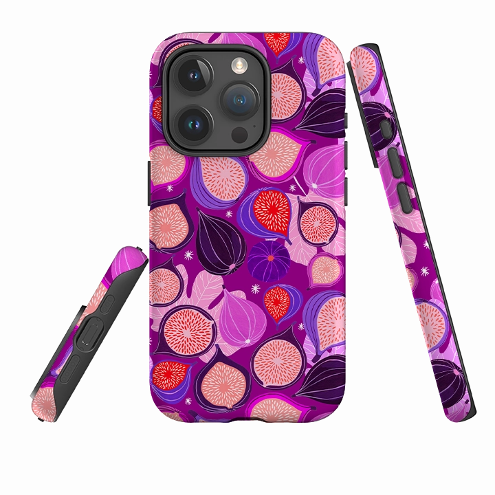 iPhone Tough Case - Ficolino Purple Pattern By Madalina Andronic custom design
