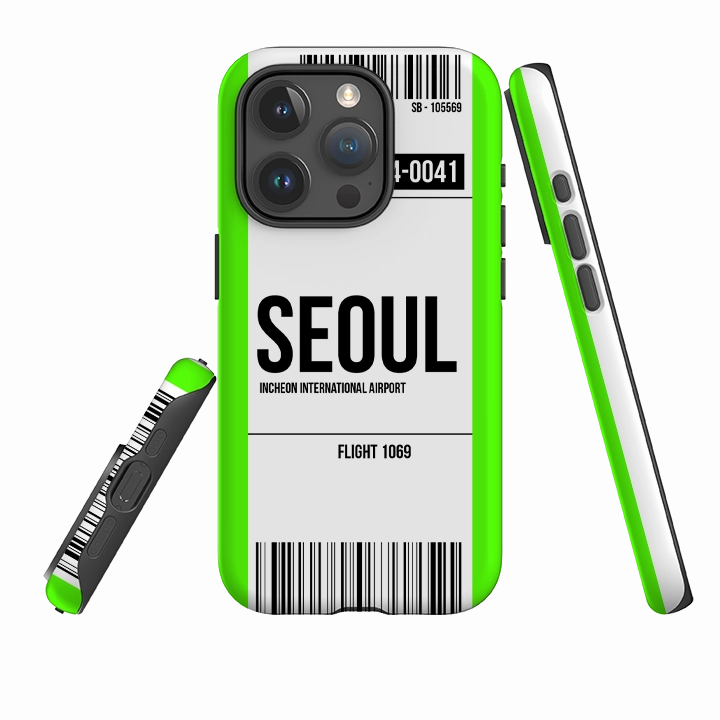iPhone Tough Case - Seoul Green Simple Style Flexible Edge