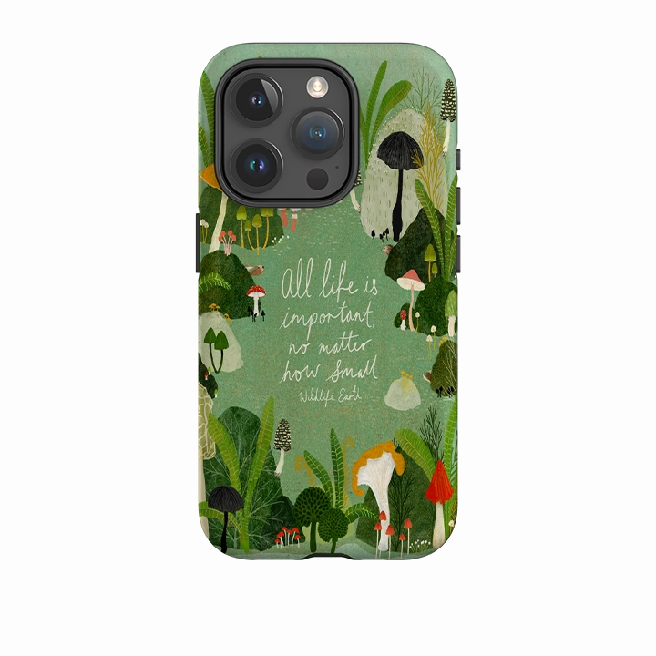 Pocket Size Protective Form Fit iPhone Tough Case - Wildlife Text By Katherine Quinn