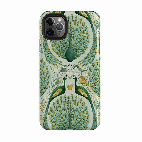 Matte Guard Student Gear iPhone Tough Case - Peacock Pattern By Maja Lindberg