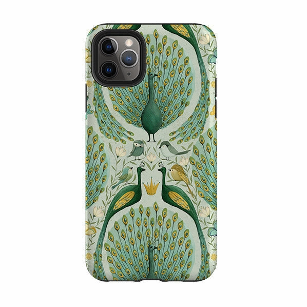 iPhone Tough Case - Peacock Pattern By Maja Lindberg Luxury Grip