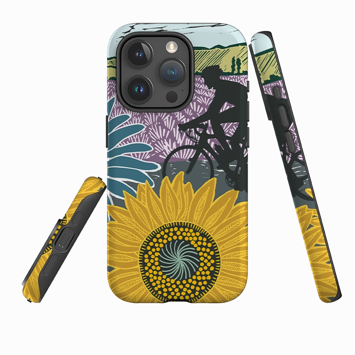 iPhone Tough Case - Bike And Sunflowers By Kate Heiss Matte Texture Surface
