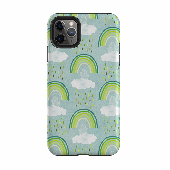 Fashion Edge Non slip grip iPhone Tough Case - Rainbows And Crystals By Katherine Quinn