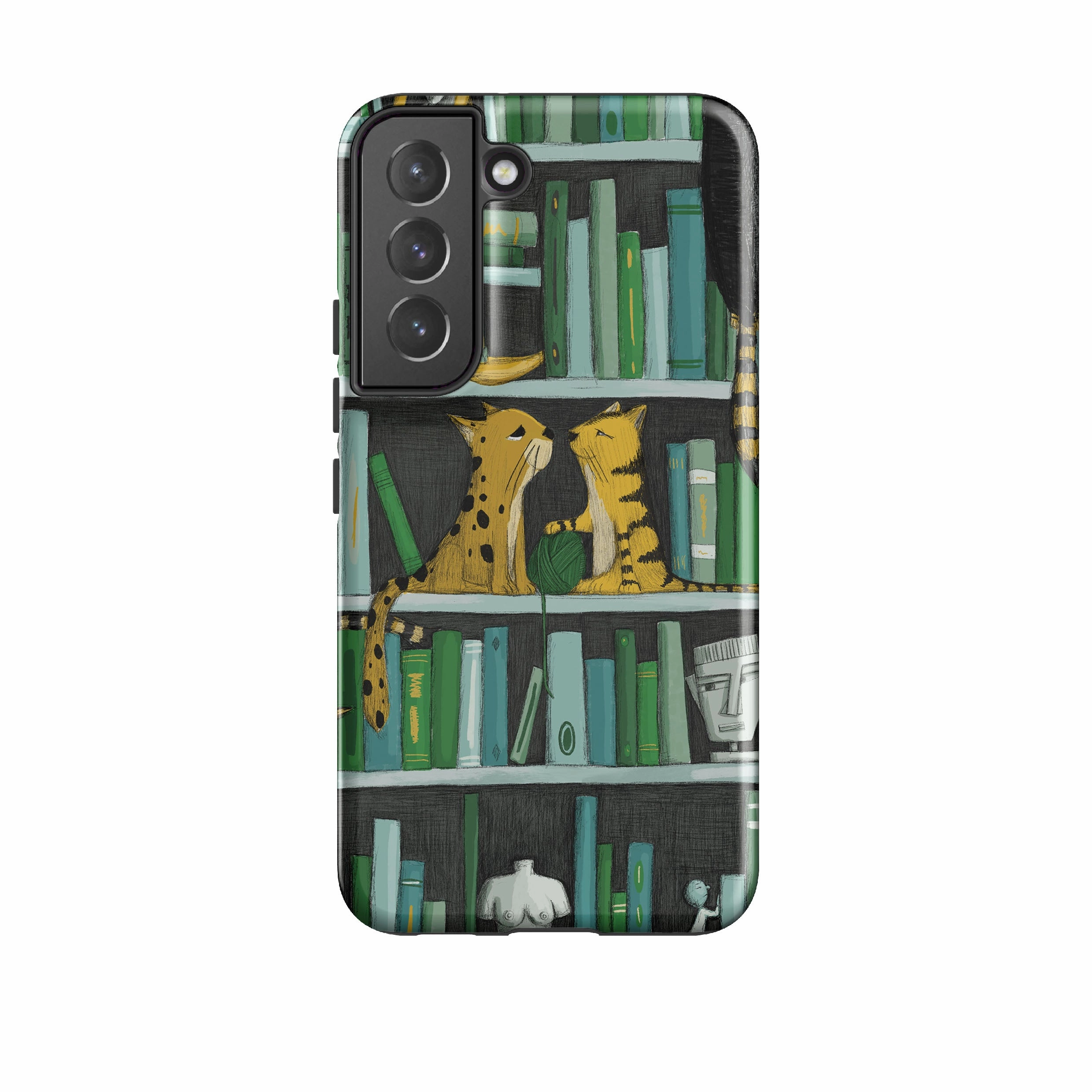 Sleek Finish Samsung Tough Case - Library Friends By Maja Lindberg