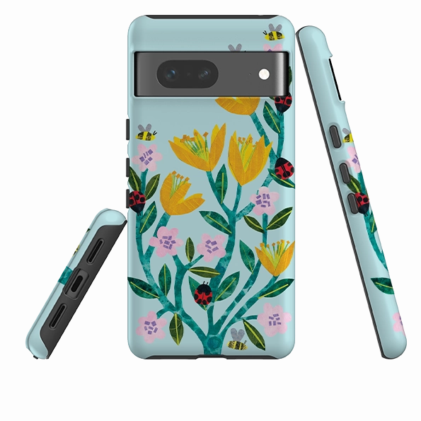 Google Tough Case -  Blossom and Ladybirds By Tracey English Strong Outline Soft Grip Layer