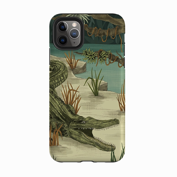 iPhone Tough Case - Crocodile By Jade Mosinski Shock Surface Durable Edge Layer
