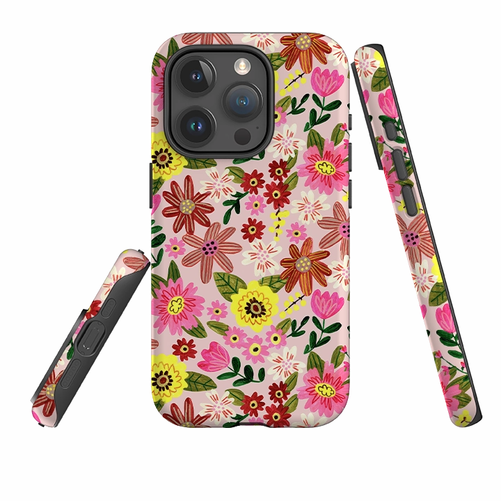 iPhone Tough Case - Spring Floral I By Caroline Bonne Muller Smooth Layer Texture