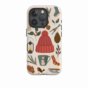 Modern Look Rugged Texture Fit iPhone Tough Case - Winter Hygge By Abby Jacobs
