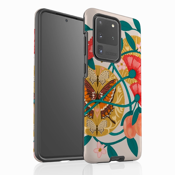 Samsung Tough Case - Apricots By Nina Pace Hybrid Texture Design Portable Protection