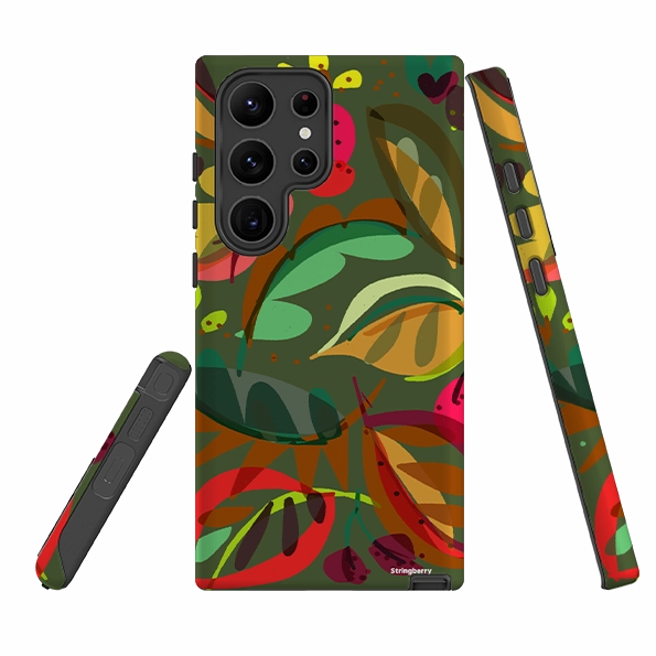 Premium Grip Comfort Design Layer Samsung Tough Case - Autumn Leaves By Sarah Campbell