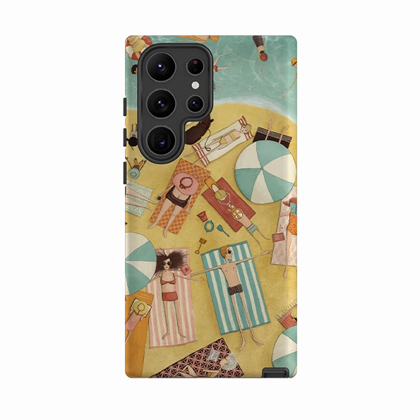 Stylish Aesthetic Samsung Tough Case - Beach Day By Maja Lindberg