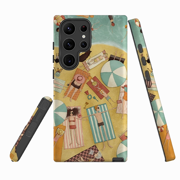 Samsung Tough Case - Beach Day By Maja Lindberg Hard Plastic Vivid Pattern Design
