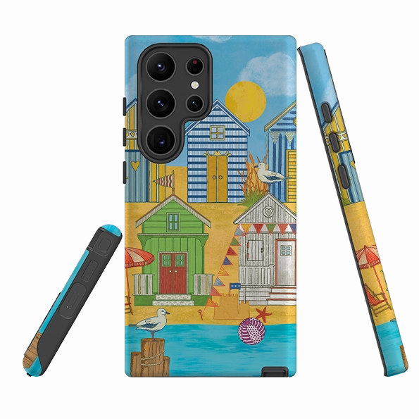 Protective Edge Layer Samsung Tough Case - Beach House By Natalie Pedetti Prack