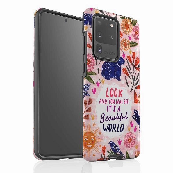 Protective Texture Layer Samsung Tough Case - Beautiful World By Lee Foster Wilson