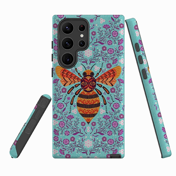 Samsung Tough Case - Bee By Jenny Zemanek Durable Texture Build