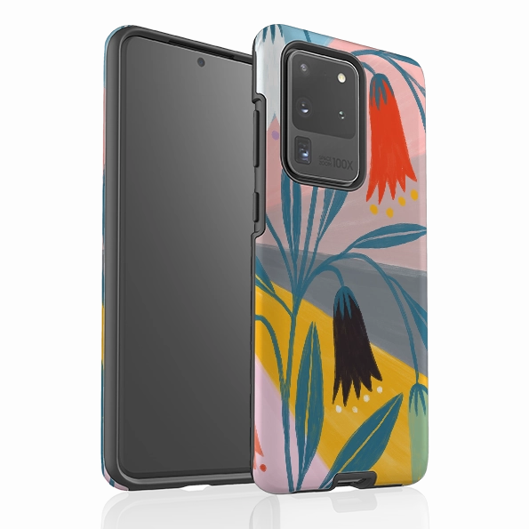 Scratch Block Refined Texture Samsung Tough Case - Bell Flowers By Lee Foster Wilson